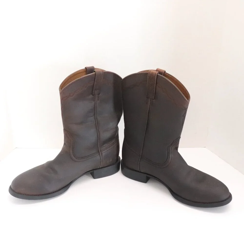 Ariat Men's‎ Western Cowboy Boots Size US 9B Dark Brown Leather
